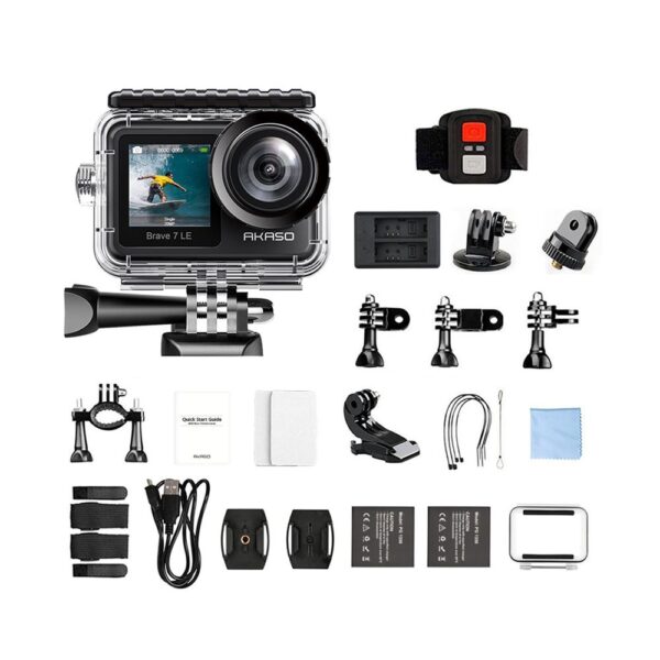 Akaso Brave 7 LE 4K Aksiyon Kamera ve Süper Aksesuar Seti (Akaso Türkiye 2 Yıl Garantili) - Görsel 8