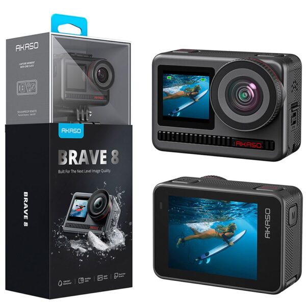 Akaso Brave 8 4K 60fps Aksiyon Kamera ve Süper Aksesuar Seti (Akaso Türkiye 2 Yıl Garantili) - Görsel 6