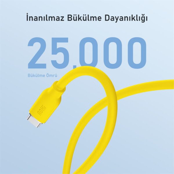 Aohi Silky USB-C to USB-C 1m PD 3.1 480Mbps 140W Süper Hızlı Şarj/Data Kablosu - Görsel 6