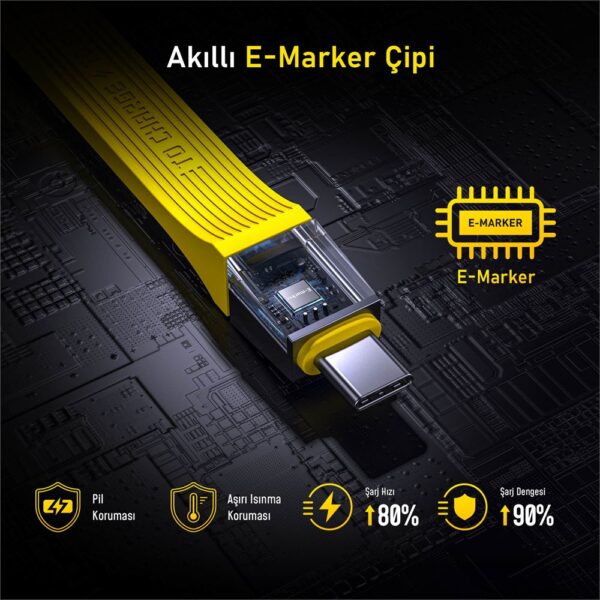 Aohi The Future 4-in-1 USB-C to USB-C Modüler Uzayabilen 1m 40Gbps 8K Destekli 240W PD 3.1 USB4 Süper Hızlı Şarj/Data Kablo Seti - Görsel 6