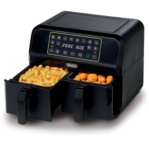 Ariete Dual Airyfryer Siyah 8 Litre XXXL 1700W Çift Hazneli Sıcak Hava Fritözü - Görsel 2