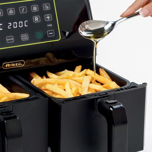 Ariete Dual Airyfryer Siyah 8 Litre XXXL 1700W Çift Hazneli Sıcak Hava Fritözü - Görsel 4