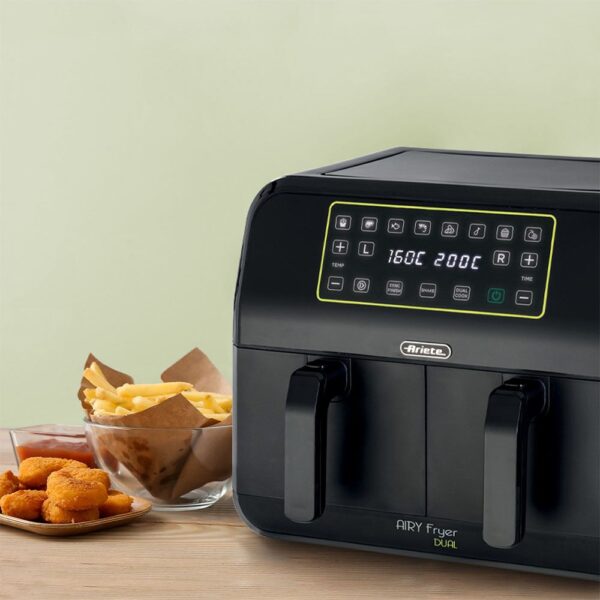Ariete Dual Airyfryer Siyah 8 Litre XXXL 1700W Çift Hazneli Sıcak Hava Fritözü - Görsel 7