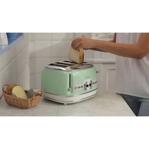 Ariete Vintage İki Hazneli Ekmek Kızartma Makinesi Yeşil - Görsel 3