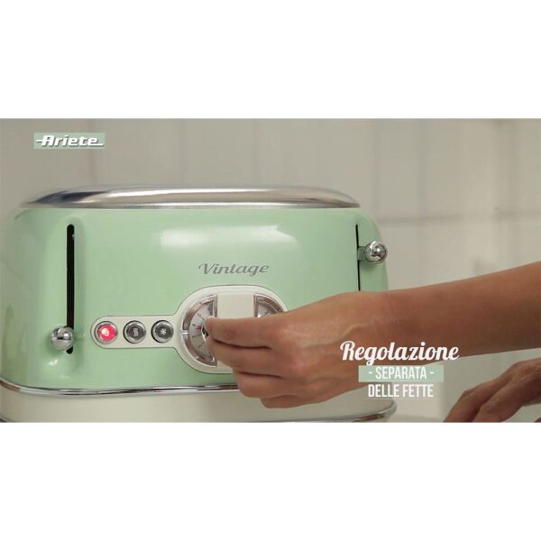 Ariete Vintage İki Hazneli Ekmek Kızartma Makinesi Yeşil - Görsel 4