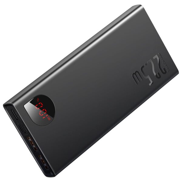 Baseus Adaman Metal Overseas Edition Siyah 10.000mAh Powerbank Dijital Ekranlı Taşınabilir Şarj Cihazı 22.5W - Görsel 2