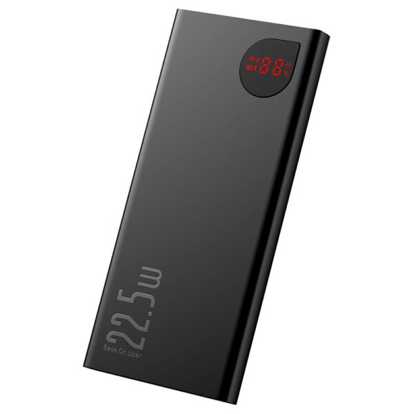 Baseus Adaman Metal Overseas Edition Siyah 10.000mAh Powerbank Dijital Ekranlı Taşınabilir Şarj Cihazı 22.5W - Görsel 4