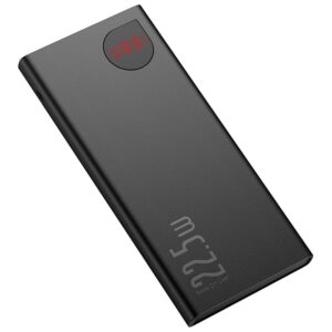 Baseus Adaman Metal Overseas Edition Siyah 10.000mAh Powerbank Dijital Ekranlı Taşınabilir Şarj Cihazı 22.5W