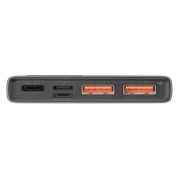 Baseus Adaman Metal Overseas Edition Siyah 10.000mAh Powerbank Dijital Ekranlı Taşınabilir Şarj Cihazı 22.5W - Görsel 5