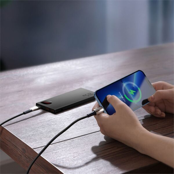 Baseus Adaman Metal Overseas Edition Siyah 10.000mAh Powerbank Dijital Ekranlı Taşınabilir Şarj Cihazı 22.5W - Görsel 7