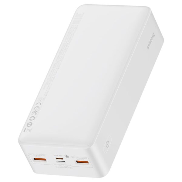 Baseus Bipow Overseas Edition Beyaz 30.000 mAh Powerbank Dijital Ekranlı Taşınabilir Şarj Cihazı 20W - Görsel 2