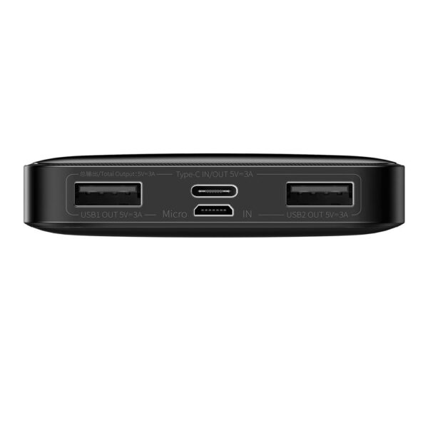 Baseus Bipow Siyah 10.000mAh Powerbank Dijital Ekranlı Taşınabilir Şarj Cihazı 15W - Görsel 4