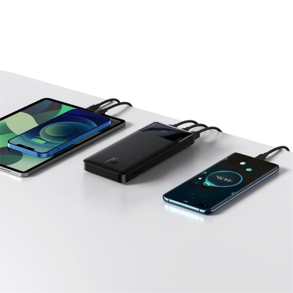 Baseus Bipow Siyah 10.000mAh Powerbank Dijital Ekranlı Taşınabilir Şarj Cihazı 15W - Görsel 6