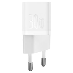 Baseus GaN5 Mini Beyaz 30W PD Hızlı Şarj Adaptörü