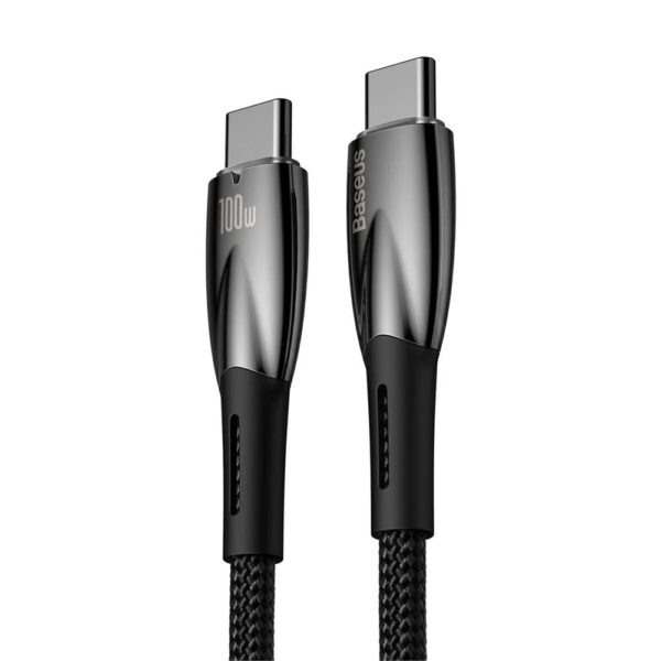 Baseus Glimmer Siyah 100W Type-C to Type-C Kablo 1m - Görsel 2
