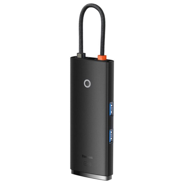 Baseus Lite Siyah 6 in 1 Multifonksiyonal Type-C Hub Dock Station - Görsel 2