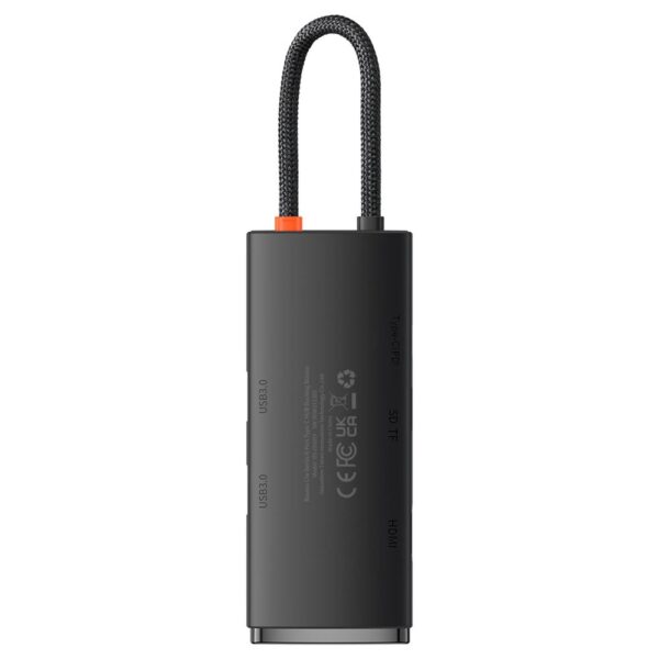 Baseus Lite Siyah 6 in 1 Multifonksiyonal Type-C Hub Dock Station - Görsel 5