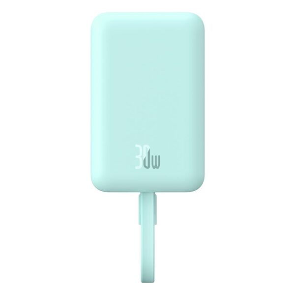 Baseus MagSafe Mini Mavi 10.000mAh Kablosuz Hızlı Şarj Powerbank 30W Type-C Taşınabilir Şarj Cihazı - Görsel 3