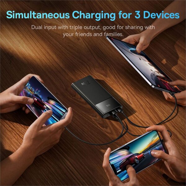 Baseus Star-Lord Overseas Edition Siyah 10.000 mAh Dijital Ekranlı Powerbank 22.5W - Görsel 5