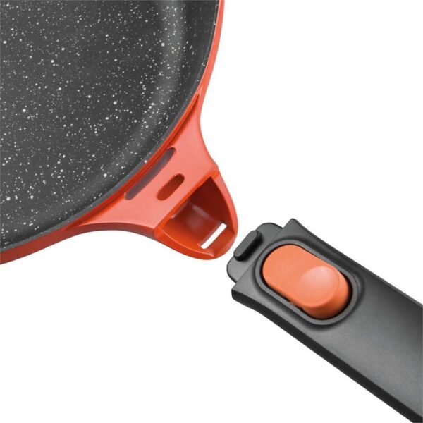 Berghoff Gem Stay Cool Kulplu Pilav Tenceresi Turuncu 28 cm - Görsel 3