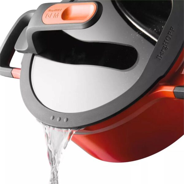 Berghoff Gem Stay Cool Kulplu Pilav Tenceresi Turuncu 28 cm - Görsel 4