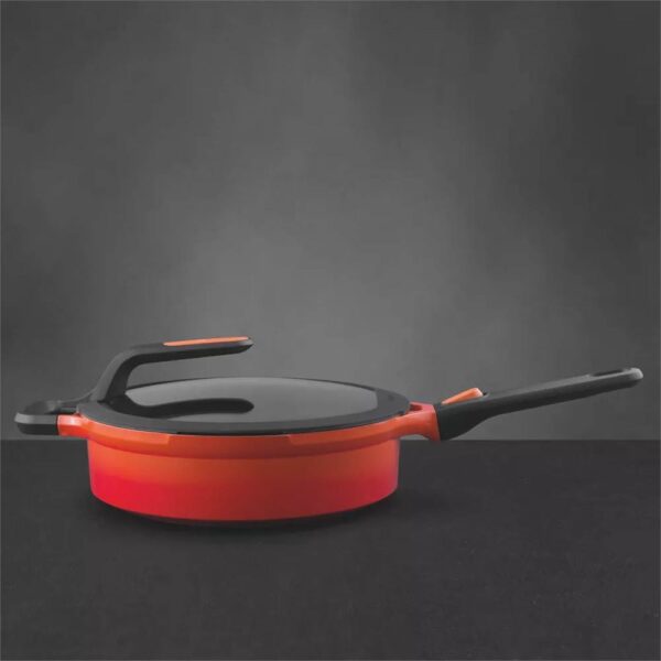 Berghoff Gem Stay Cool Kulplu Pilav Tenceresi Turuncu 28 cm - Görsel 5