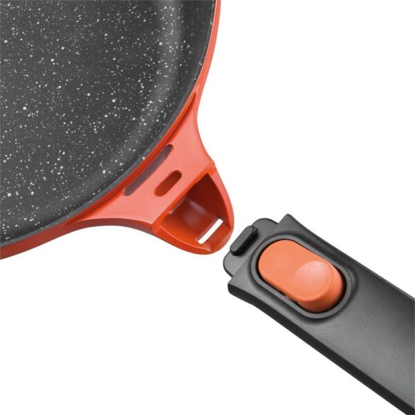 Berghoff Gem Stay Cool Soft Orange Çıkarılabilir Saplı Izgara Tava 24 cm - Görsel 2