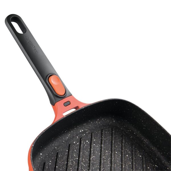 Berghoff Gem Stay Cool Soft Orange Çıkarılabilir Saplı Izgara Tava 24 cm - Görsel 3