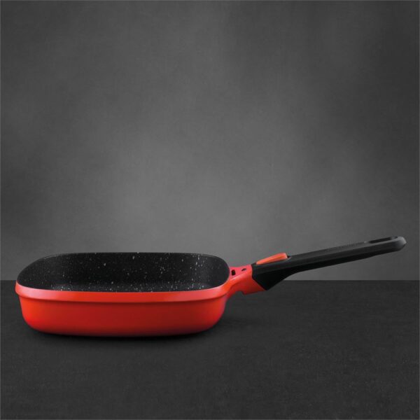 Berghoff Gem Stay Cool Soft Orange Çıkarılabilir Saplı Izgara Tava 24 cm - Görsel 5