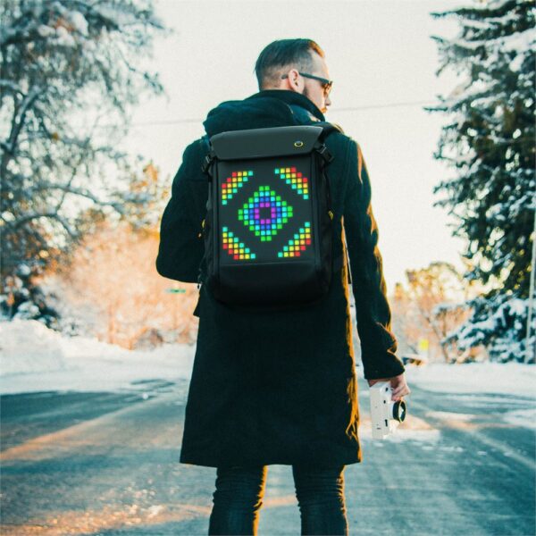 Divoom Backpack M Siyah Ledli Ekran APP Kontrollü Akıllı Sırt Çantası - Görsel 7