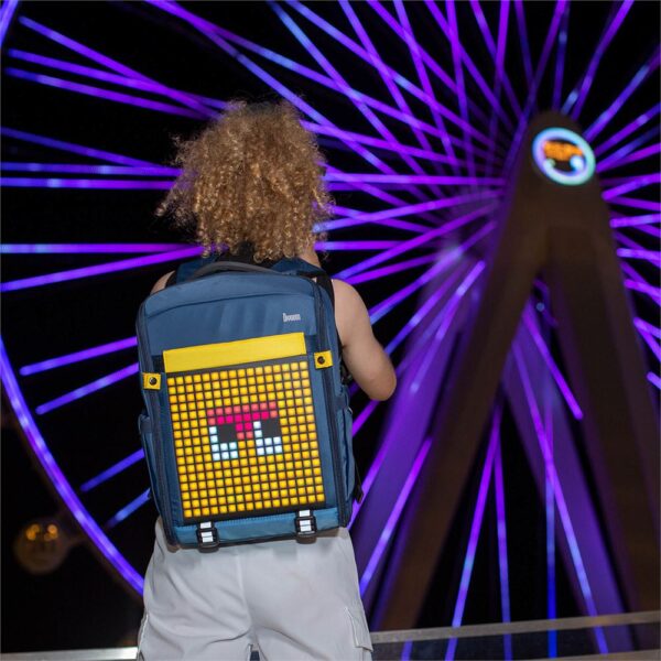 Divoom Backpack S Mavi Ledli Ekran APP Kontrollü Akıllı Sırt Çantası - Görsel 7