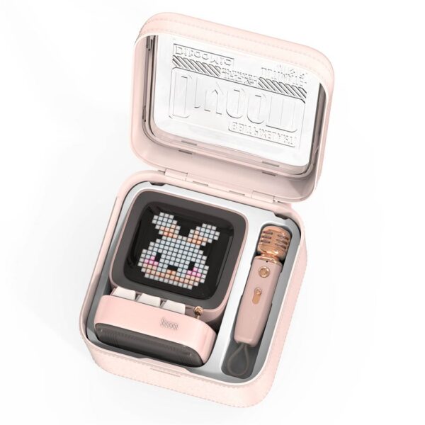 Divoom Ditoo-Mic Pembe Karaoke Mikrofonlu Uyarlanabilir Piksel Ekranlı Bluetooth Hoparlör - Görsel 6