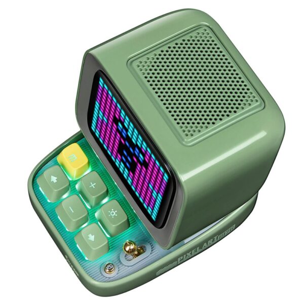 Divoom Ditoo-Mic Yeşil Karaoke Mikrofonlu Uyarlanabilir Piksel Ekranlı Bluetooth Hoparlör - Görsel 5