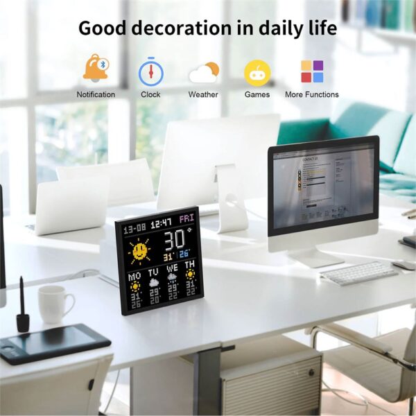 Divoom Ditoo Pro Beyaz Bluetooth Hoparlör ve Pixoo-64 Led Ekran Seti - Görsel 7