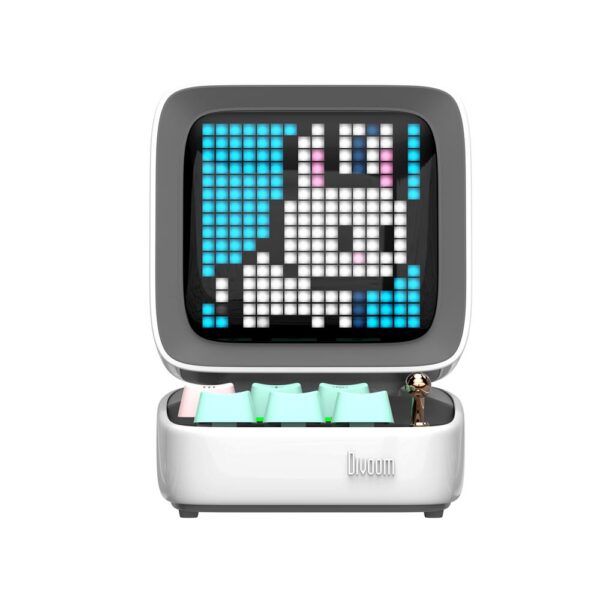 Divoom Ditoo Pro Beyaz Bluetooth Hoparlör ve Pixoo Max Led Ekran Seti - Görsel 2