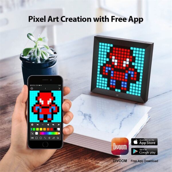 Divoom Ditoo Pro Mavi Bluetooth Hoparlör ve Pixoo Led Ekran Seti - Görsel 8