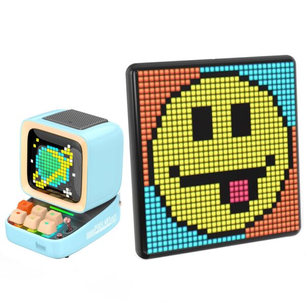 Divoom Ditoo Pro Mavi Bluetooth Hoparlör ve Pixoo Max Led Ekran Seti