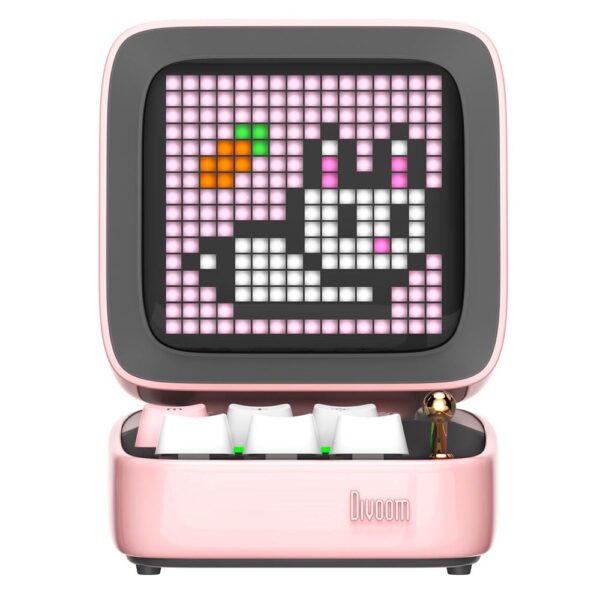 Divoom Ditoo Pro Pembe Bluetooth Hoparlör ve Pixoo Led Ekran Seti - Görsel 4