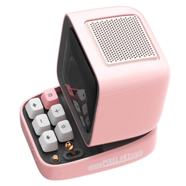 Divoom Ditoo Pro Pembe Uyarlanabilir Piksel Ekranlı Bluetooth Hoparlör-LED Dekor - Görsel 5