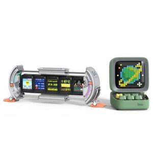 Divoom Ditoo Pro Yeşil Bluetooth Hoparlör ve Times Gate Dijital Led Ekran Seti