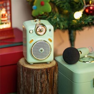 Divoom Fairy-OK Yeşil Karaoke Mikrofonlu FM Radyolu Bluetooth Hoparlör - Görsel 8