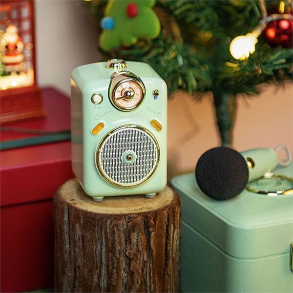Divoom Fairy-OK Yeşil Karaoke Mikrofonlu FM Radyolu Bluetooth Hoparlör - Görsel 8