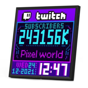 Divoom Pixoo-64 App Kontrollü Wifi Animasyonlu 64x64 Piksel LED Ekran Resim Çerçevesi-Canlı Borsa