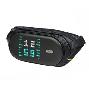 Divoom Pixoo Slingbag-C Siyah Ledli Ekran APP Kontrollü Bel Çantası-Cross Body