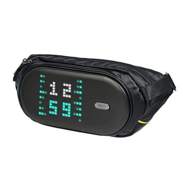 Divoom Pixoo Slingbag-C Siyah Ledli Ekran APP Kontrollü Bel Çantası-Cross Body