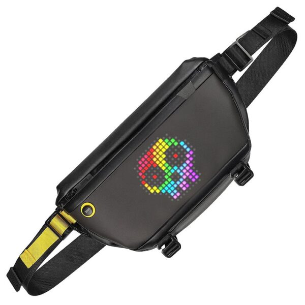 Divoom Pixoo Slingbag Siyah Ledli Ekran APP Kontrollü Bel Çantası-Cross Body