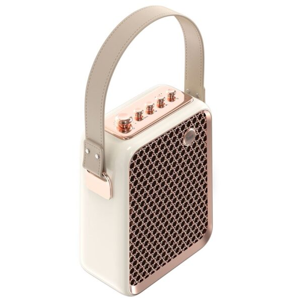 Divoom SongBird-HQ Beyaz Çift Karaoke Mikrofonlu Bluetooth Hoparlör-Dekor - Görsel 5
