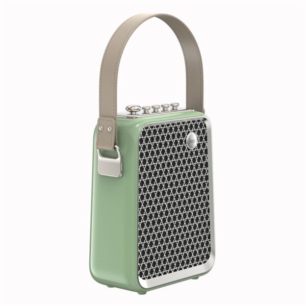 Divoom SongBird-HQ Yeşil Çift Karaoke Mikrofonlu Bluetooth Hoparlör-Dekor - Görsel 5