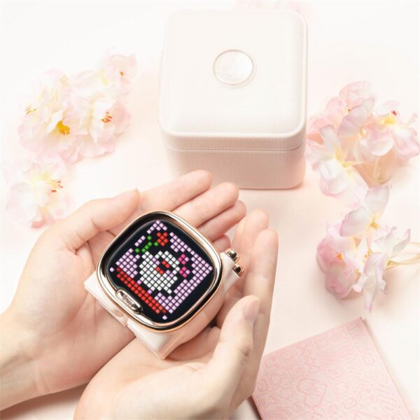 Divoom Zooe Pembe Uyarlanabilir Piksel Ekranlı Bluetooth Hoparlör-LED Dekor - Görsel 6