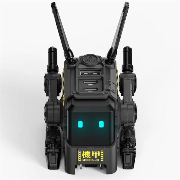 GravaStar Alpha65 Gri Robot Figürlü 65W Hızlı Şarj Adaptörü - Görsel 3